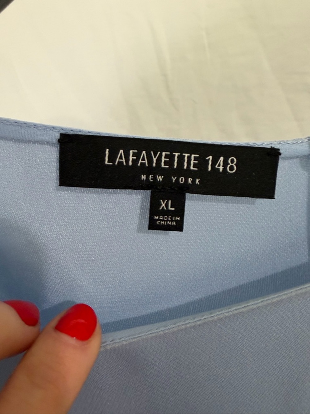 Lafayette 148 New York Albright 100% Silk Blouse | Size XL - Picture 12 of 14